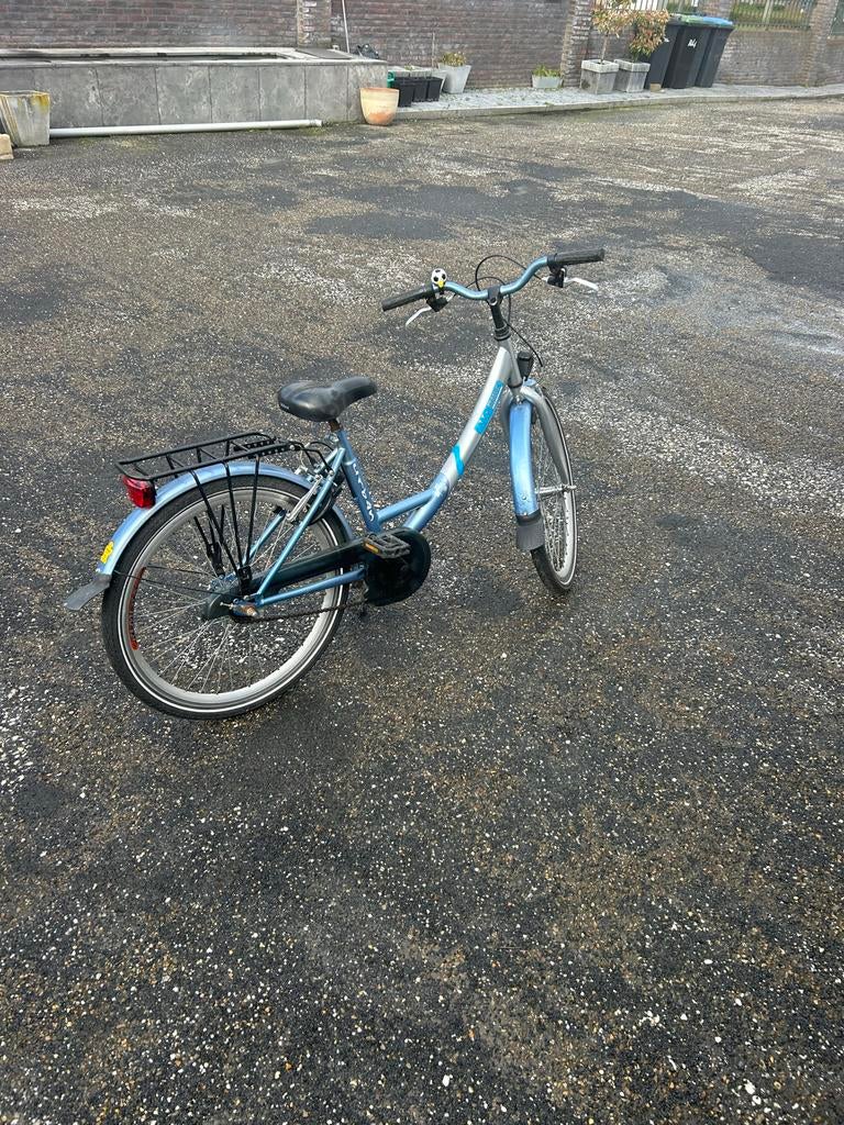 Kinderfiets - Blauw/Zilver - Goede staat, Fietsen en Brommers, Fietsen | Kinderfietsjes, Ophalen of Verzenden, Gebruikt, 20 inch of meer