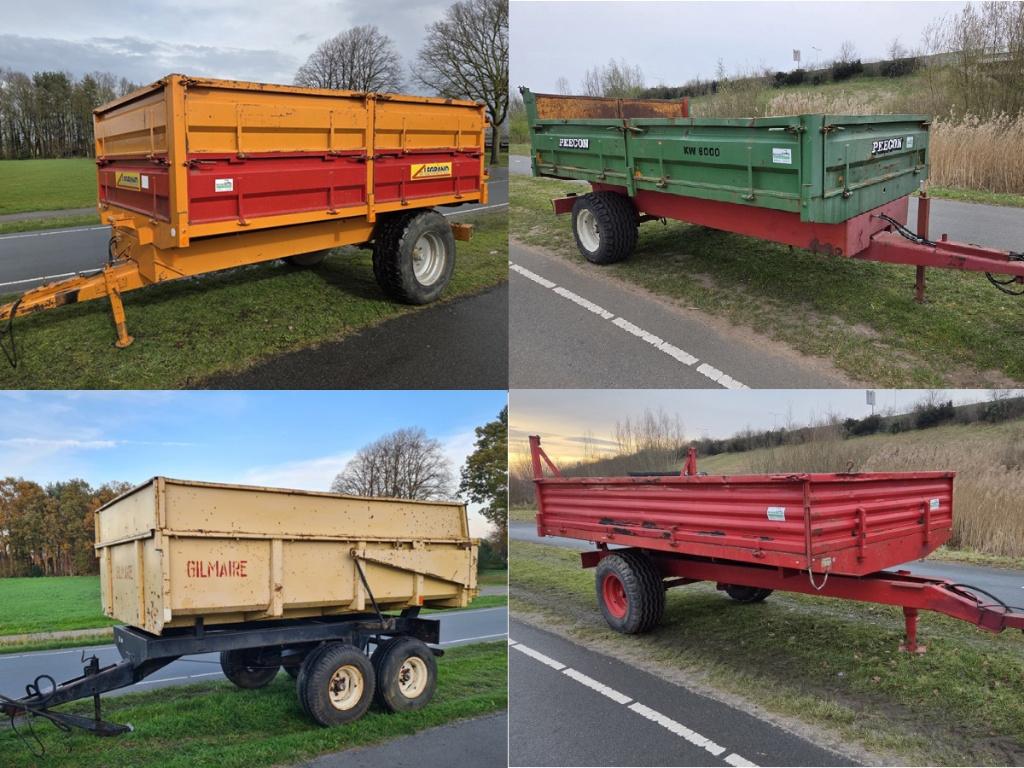 Div. kipper 5t tot 8t, 6t Peecon kipkar, Agromet, Miedema, Ophalen, Transport