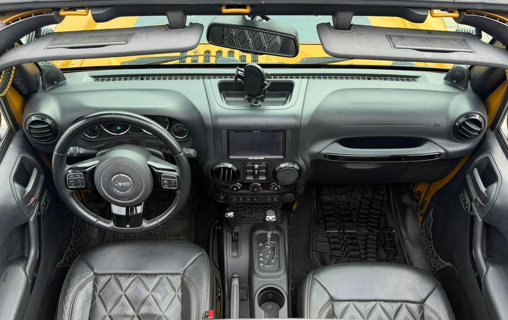 JEEP WRANGLER JK 3.6 V6 284PK SAHARA BJ2014 HARD/SOFTTOP, Automaat, Zwart, Stoelverwarming, Zwart