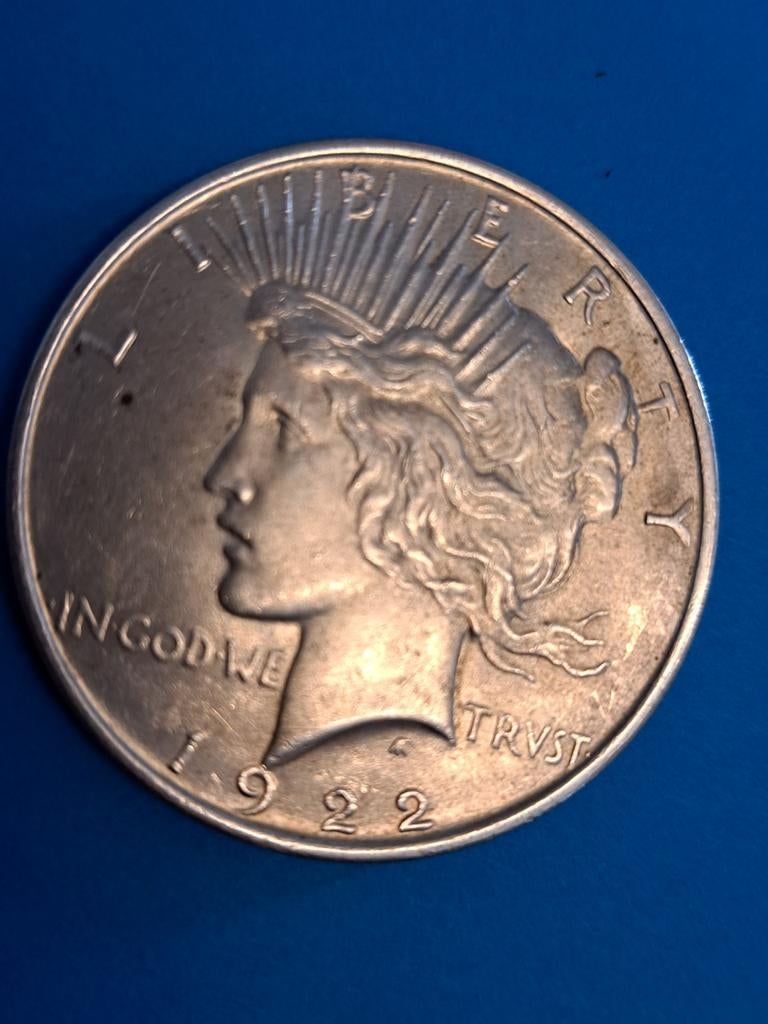 Amerika zilveren peace dollar 1922, Ophalen of Verzenden, Noord-Amerika, Losse munt, Zilver
