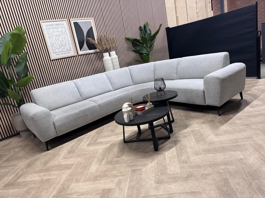 ZGAN Label51 Moderne Hoekbank Mauro - Grijs - 285 x 240