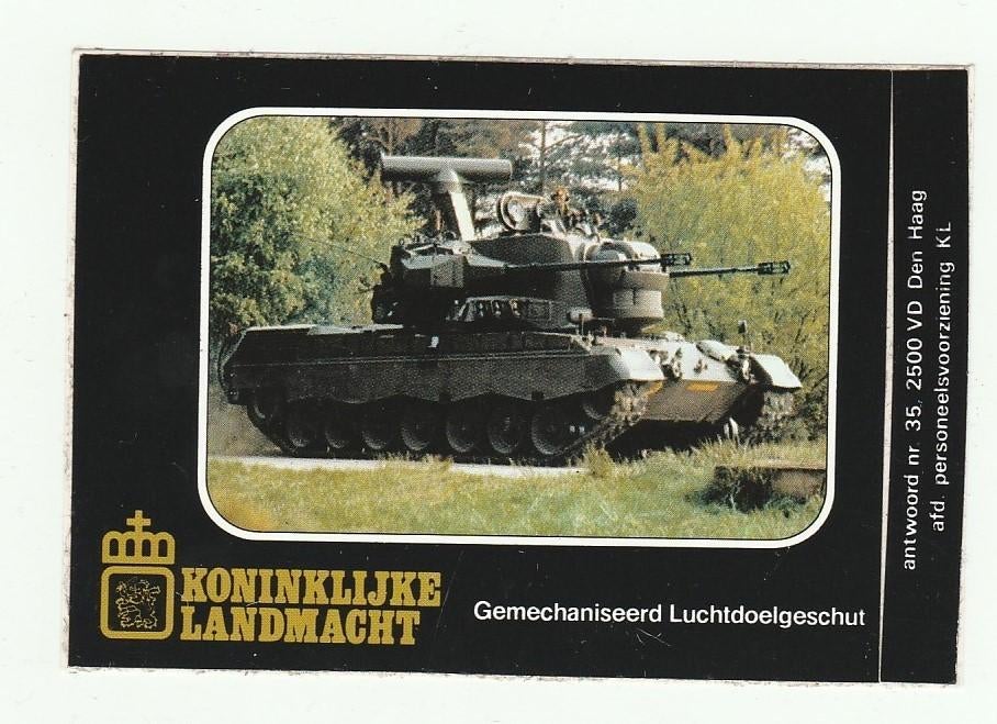 Sticker Koninklijke Landmacht, Gemech Luchtdoelgeschut, Verzamelen, Militaria | Algemeen, Verzenden, Landmacht, Nederland, Overige typen