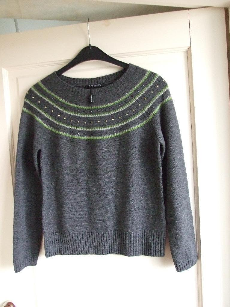 Betty Barclay grijze wollen trui met pailletjes 40, Maat 38/40 (M), Betty Barclay, Ophalen of Verzenden, Zo goed als nieuw