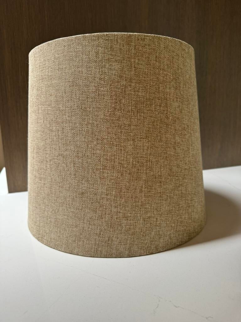 Lampenkap linnen look, Huis en Inrichting, Ophalen, 25 tot 50 cm, Beige, Rond