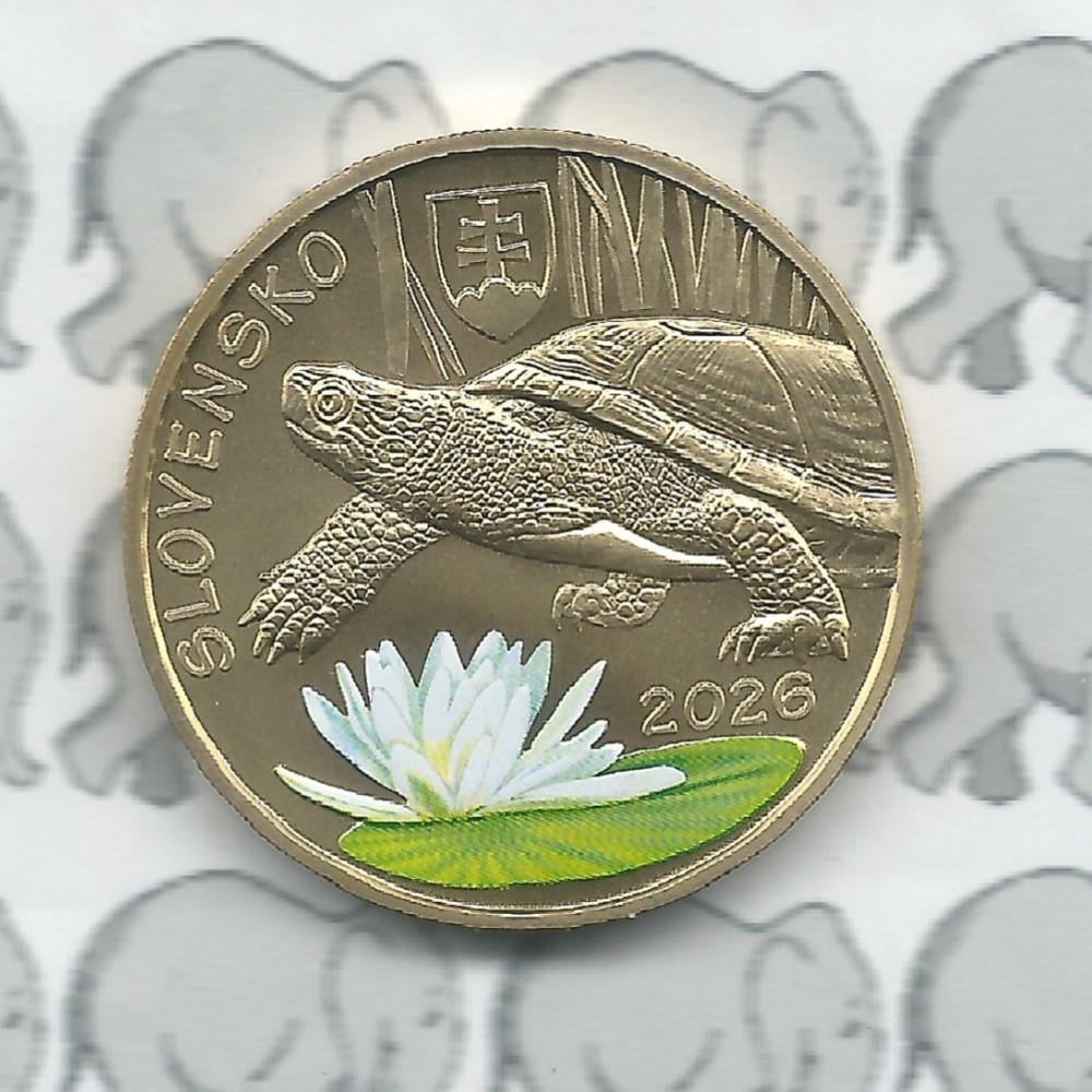 Slowakije 5 euro 2026 (11e) "Schildpad", Postzegels en Munten, Munten | Europa | Euromunten, Losse munt, 5 euro, Slowakije, Ophalen of Verzenden