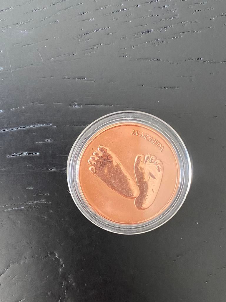 Mi Moneda Munt/Hanger Babyvoetjes Rose Gold Mt. S ZGAN!, Sieraden, Tassen en Uiterlijk, Kettinghangers, Ophalen of Verzenden, Zo goed als nieuw