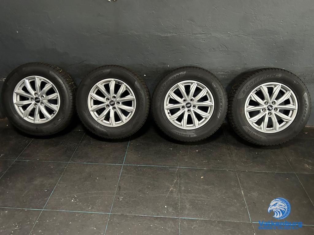 6mm! Originele Audi Q5 80A 17 inch velgen 5x112 winterbanden, Gebruikt, -, -, Banden en Velgen