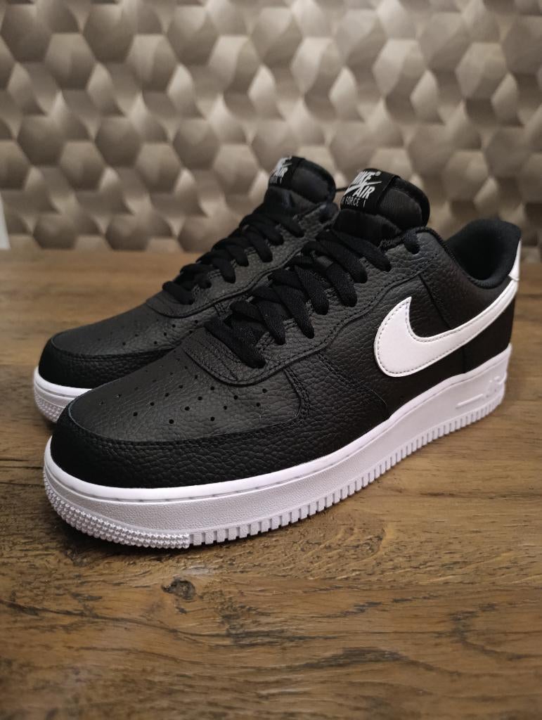 Nike Air Force 1 07 - Black White - 46-12, Zwart, Nike, Nieuw, Ophalen of Verzenden