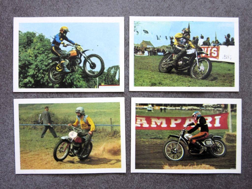 40 oude verzamelplaatjes crossmotoren cross motor speedway, Ophalen of Verzenden, Gebruikt, Motoren