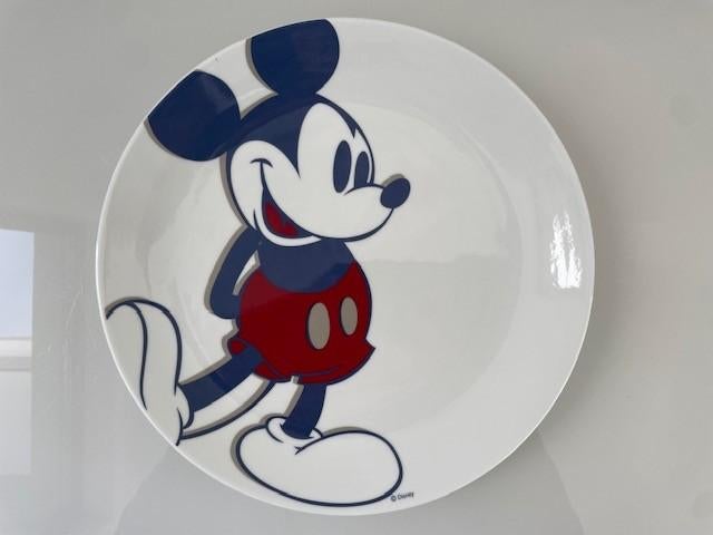 Disney Mickey Mouse bord klassiek 27cm, Huis en Inrichting, Keuken | Servies, Keramiek, Ophalen of Verzenden, Zo goed als nieuw