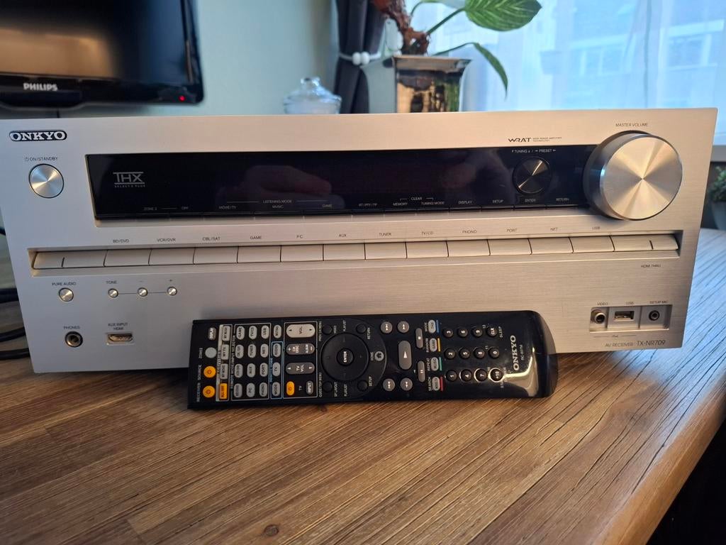 Onkyo TX-NR709 receiver met afstandsbediening, Audio, Tv en Foto, Versterkers en Receivers, Ophalen