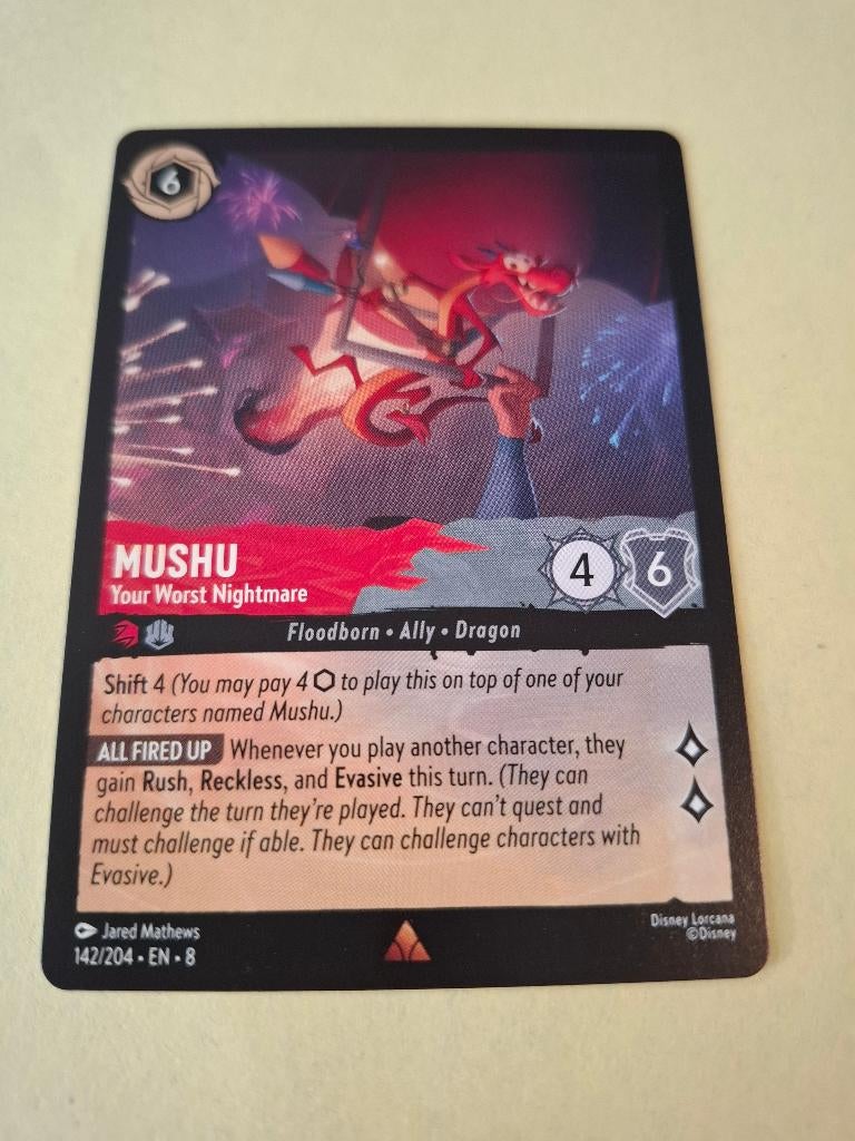 Disney Lorcana, Reign of Jafar, Nr. 142 / 204, Ophalen of Verzenden, Zo goed als nieuw, Losse kaart