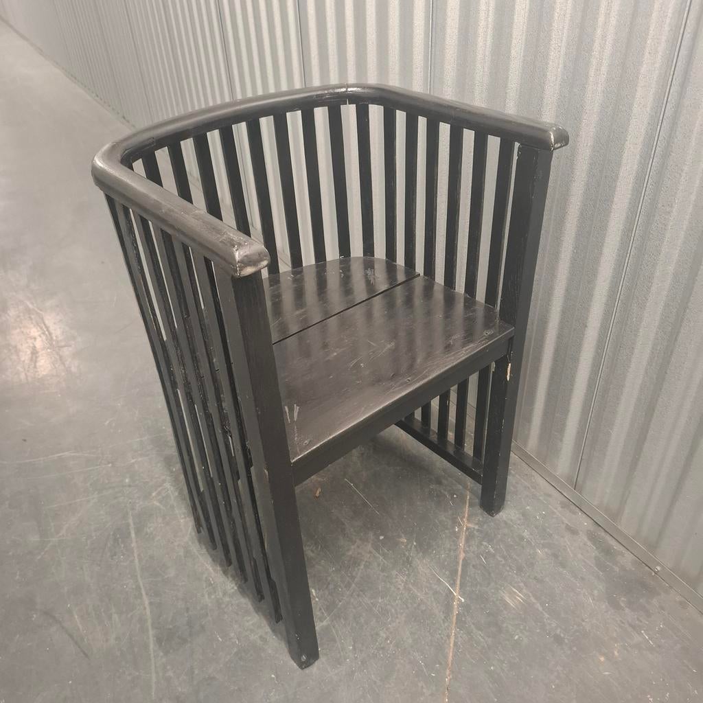 Antiek / Vintage:  Design stoel, Huis en Inrichting, Stoelen, Ophalen, Gebruikt, Zwart, Hout