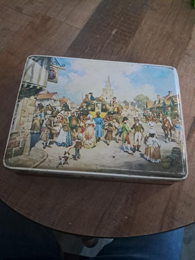 Blikken koekjes trommel, Verzamelen, Blikken, Ophalen of Verzenden