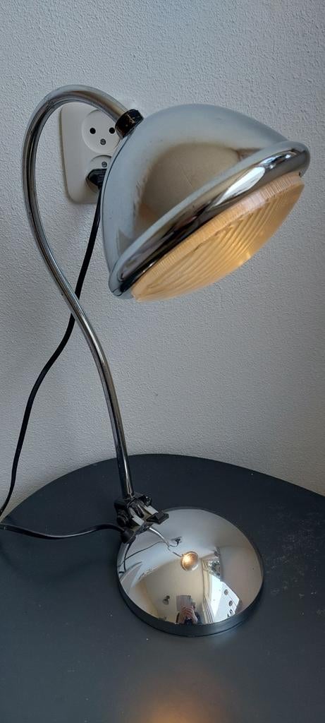 Lamp gemaakt van autolamp zilverkleur, Ophalen of Verzenden, Minder dan 50 cm