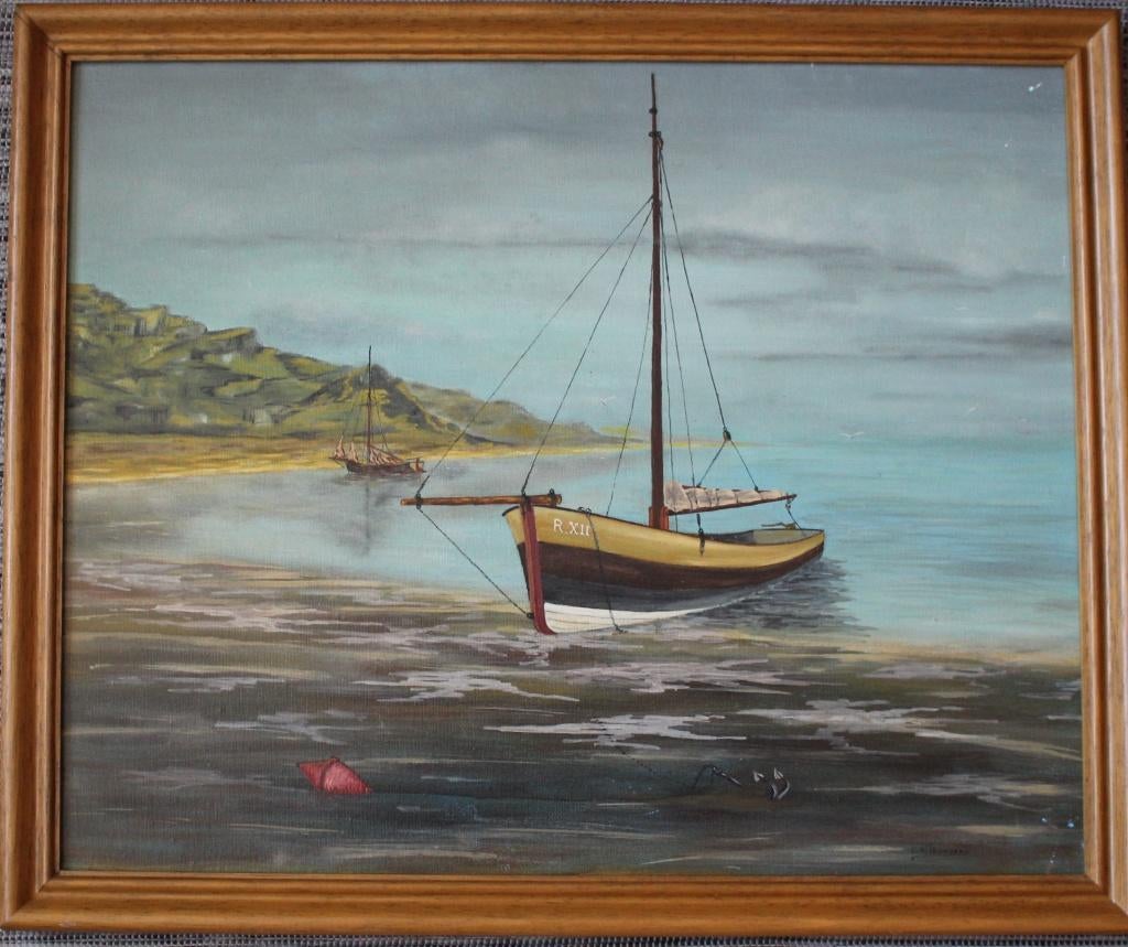 Fraaie olie/doek, voluit gesigneerd., Verzenden