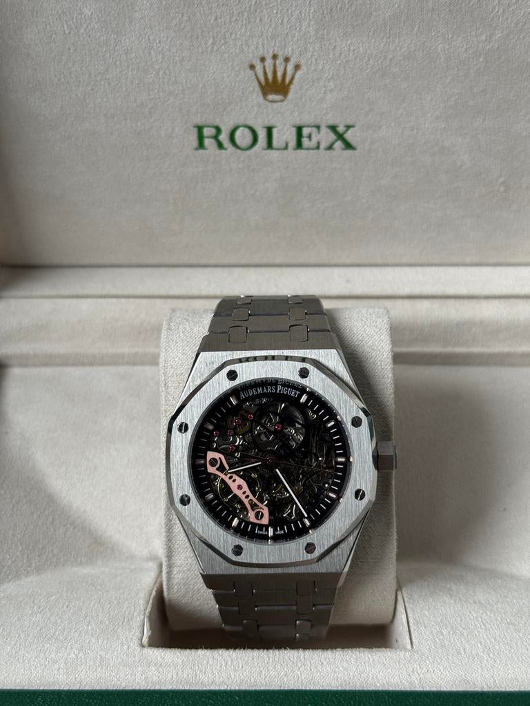 Audemars Piguet Royal Oak Skeleton Dial, Ophalen of Verzenden, Nieuw, Zwart, Android