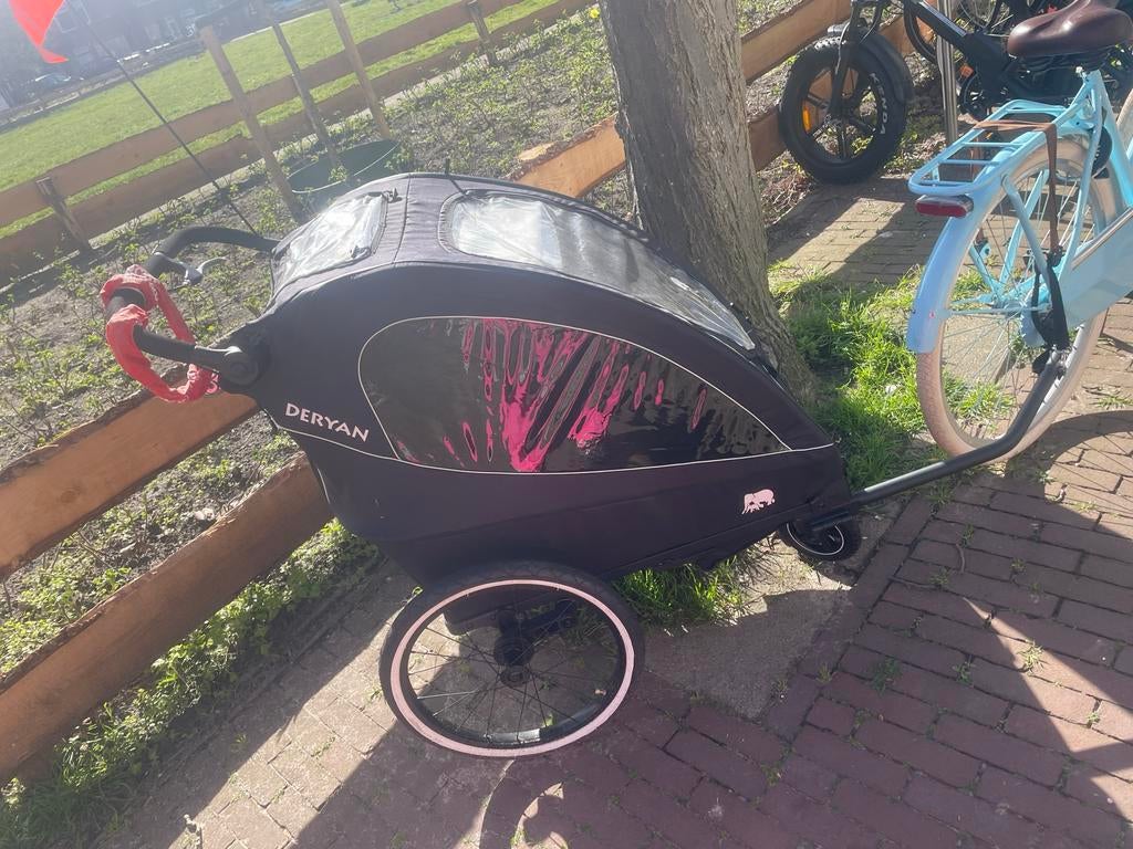 Deryan fietskar, Ophalen of Verzenden, Zo goed als nieuw, Kinderkar, 20 tot 40 kg