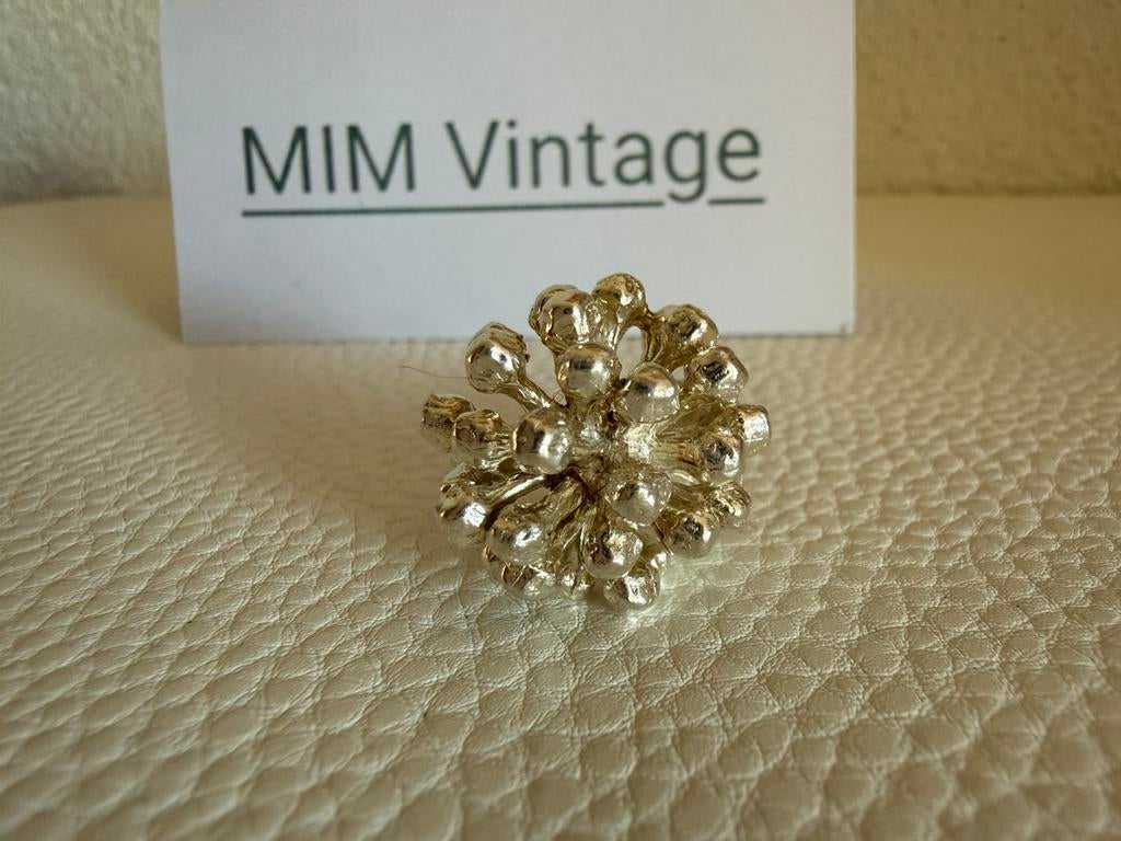 H132/Zilveren FLORA DANICA ring Denemarken, Gebruikt, Verzenden, X, Dame