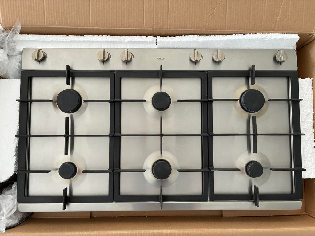 Atag gaskookplaat 90x50 6 branders in nette staat, Ophalen, Gebruikt, Overige typen