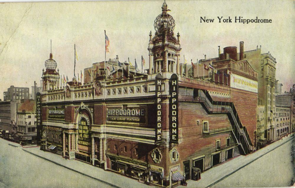 Amerika, NEW YORK, N.Y., Hippodrome (1930s) Ansichtkaart, Ophalen of Verzenden, 1920 tot 1940, Ongelopen, Buiten Europa