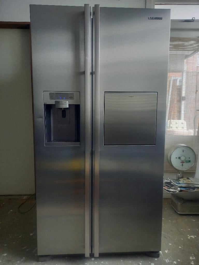 RVS Amerikaanse koelkast van SAMSUNG, Ophalen, Gebruikt, 200 liter of meer, 60 cm of meer