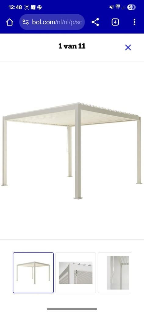 Sorara Mirador Tuinpaviljoen 3.6x3.6m - Nieuw in doos, Ophalen, Nieuw