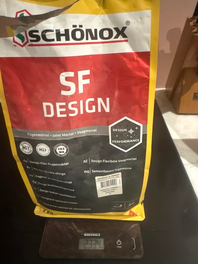 Aangebroken zak Schönox SF Design voegmortel - Sandstone, Overige materialen, Overige typen, Zo goed als nieuw, Minder dan 5 m²