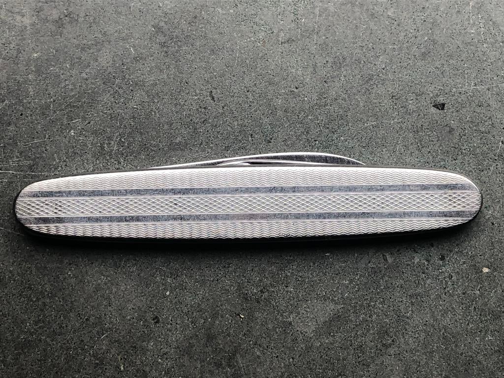 Fraai oud zilverkleurig zakmesje - Rostfrei Solingen Germany, Ophalen of Verzenden, Gebruikt