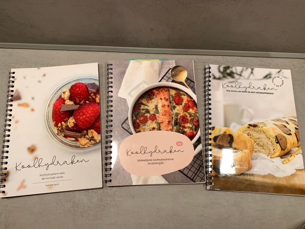 Koolhydraken Kookboeken Set - 3 Stuks, Boeken, Kookboeken, Voorgerechten en Soepen, Ophalen of Verzenden, Zo goed als nieuw, Gezond koken