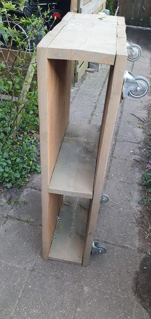 Steigerhouten salontafel tv kast., Ophalen, 100 tot 150 cm, 50 tot 100 cm, Minder dan 50 cm