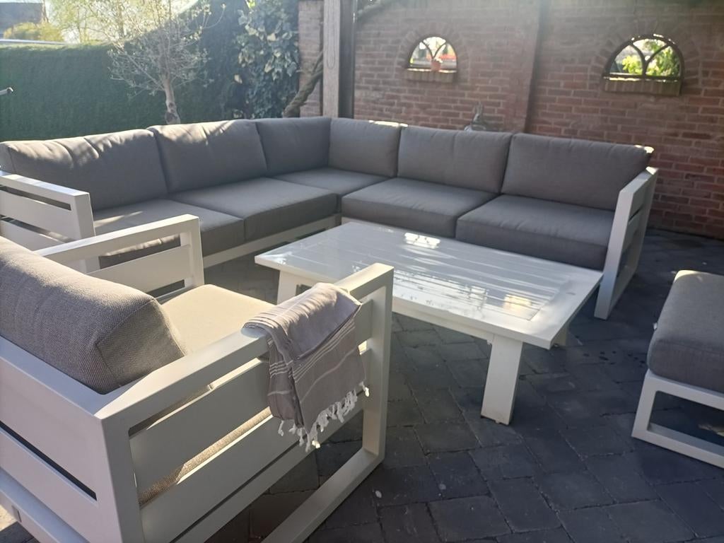 Loungeset Intratuin aluminium, Tuin en Terras, Tuinsets en Loungesets, Ophalen