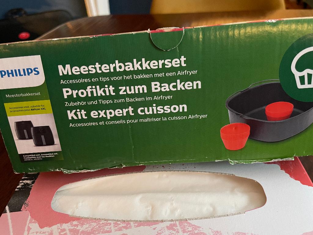 Philips airfryer xxl meester bakkerset, Ophalen of Verzenden, Nieuw, Airfryer XXL, 750 t/m 999 gram