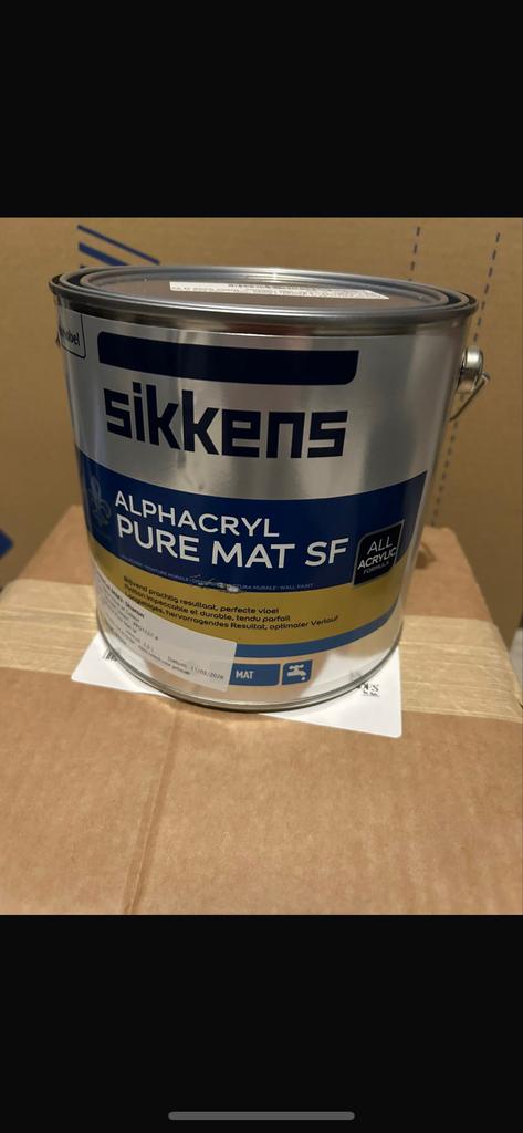 Sikkens Alphacryl Pure Mat SF Muurverf 2,5L - Nieuw!, Overige kleuren, Nieuw, Ophalen of Verzenden, Verf