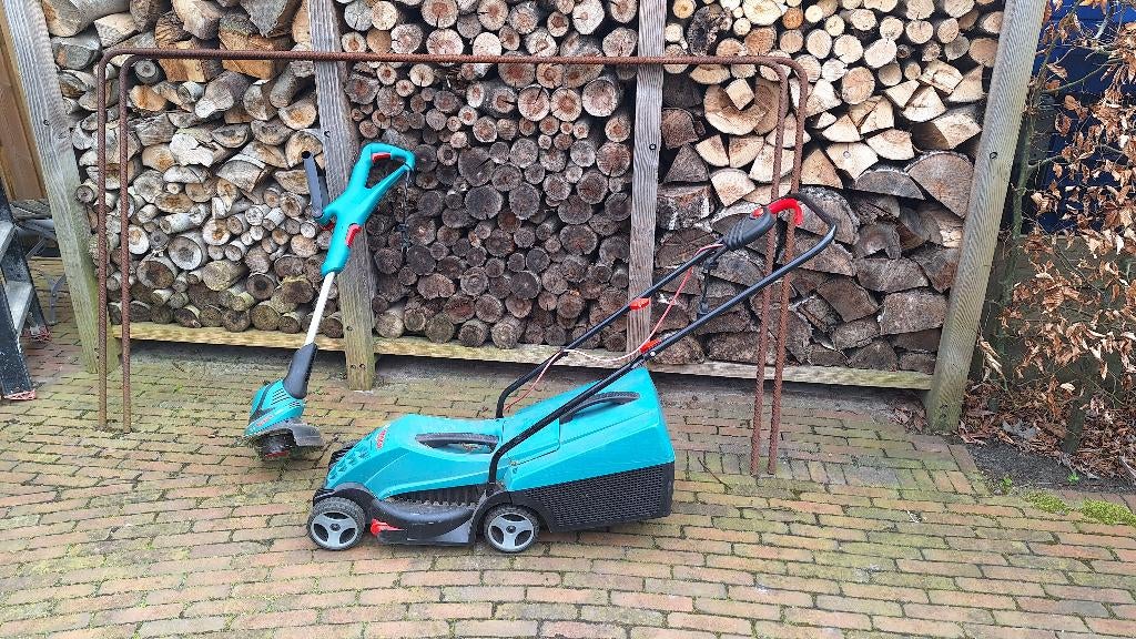 Bosch Grasmaaier ARN 32 + Trimmer ART 24, nette goede set, Tuin en Terras, Grasmaaiers, Ophalen, Gebruikt, Elektrische grasmaaier