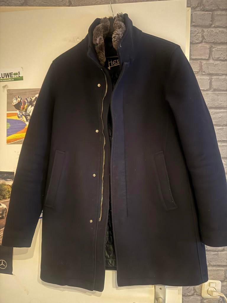 Heren winterjas van Herno, Kleding | Heren, Ophalen of Verzenden, Gedragen, Maat 48/50 (M), Blauw