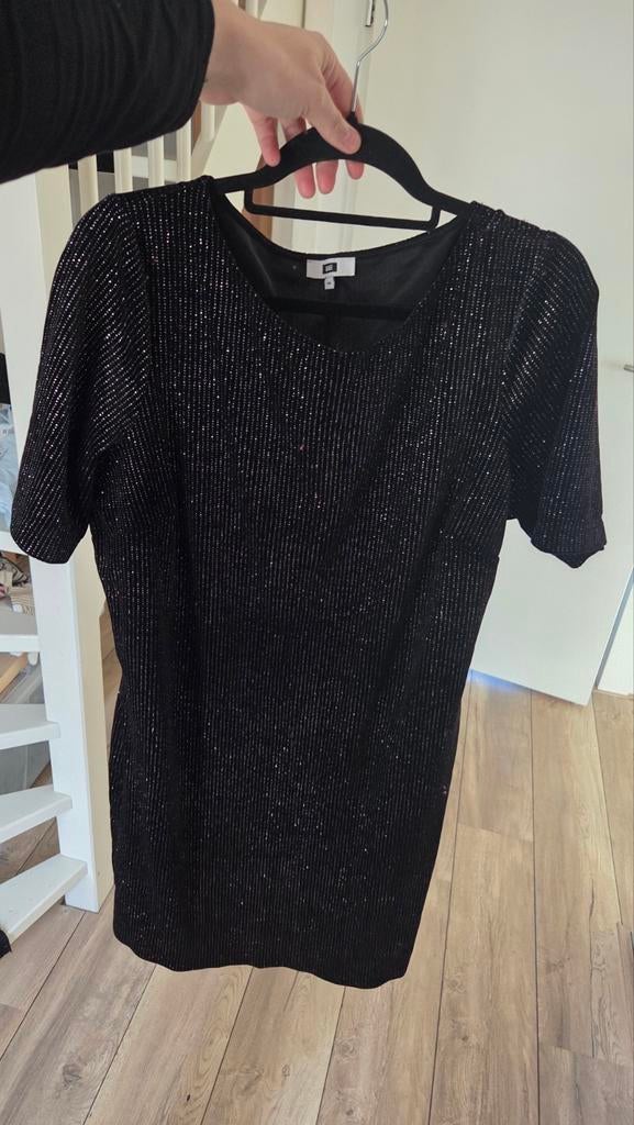 Zwart glitter WE fashion jurk, tuniek, maat XXL, WE, Zwart, Maat 46/48 (XL) of groter, Ophalen of Verzenden