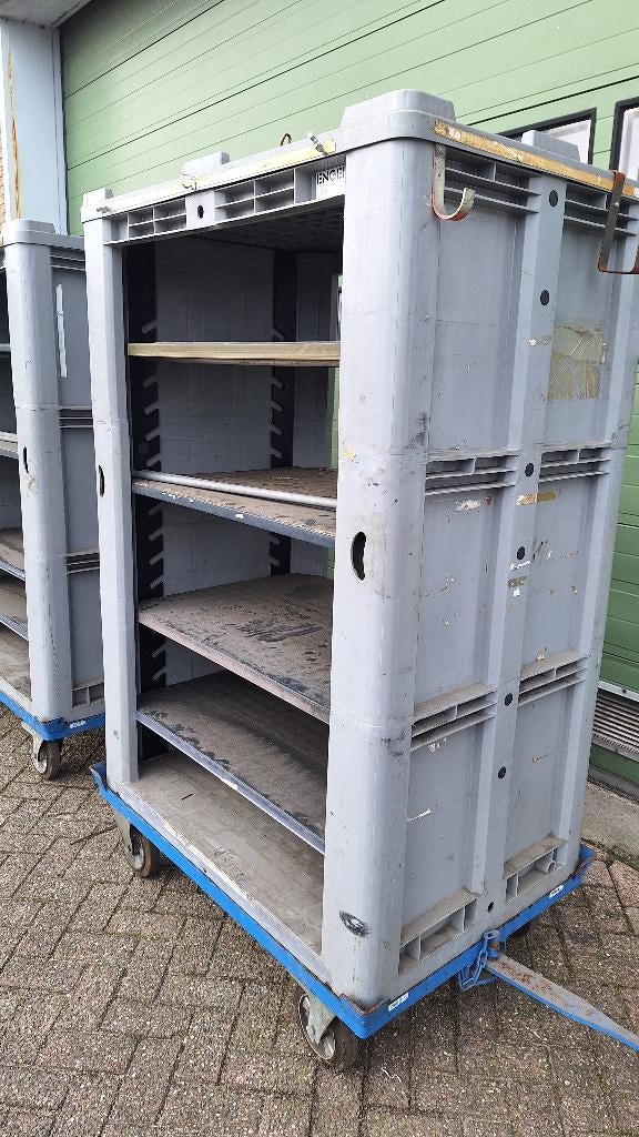 magazijnwagen , vakkenwagen kastwagen, Doe-het-zelf en Verbouw, Transportwagens, Ophalen, Gebruikt, Transportkar, 100 liter of meer