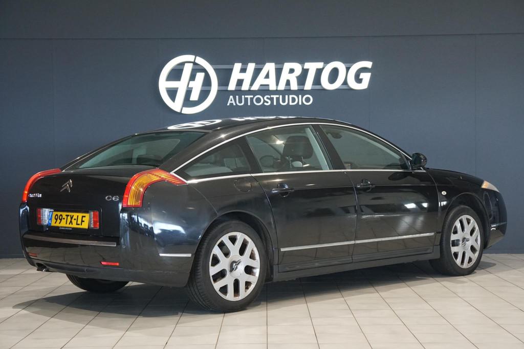 Citroen C6 2.7 HdiF V6 Exclusive 204PK + HEAD-UP DISPLAY, Gebruikt, C6, Zwart, Bedrijf
