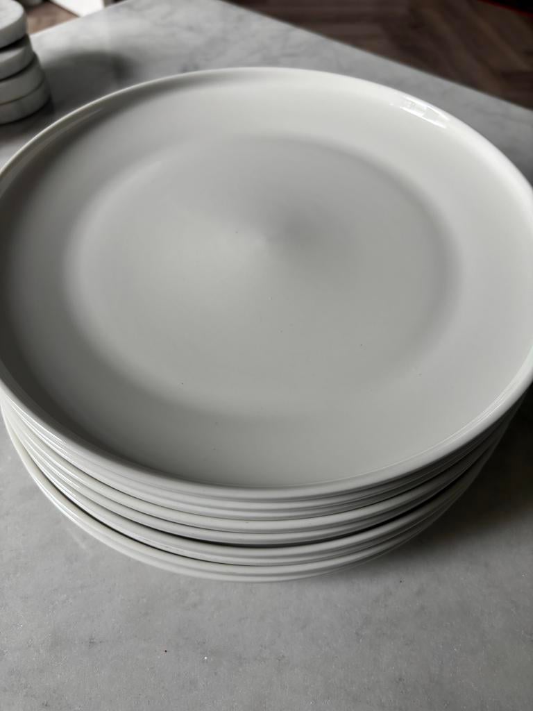 Hema dinerborden Rome New Bone wit 9 stuks, Ophalen, Gebruikt, Bord(en), Effen