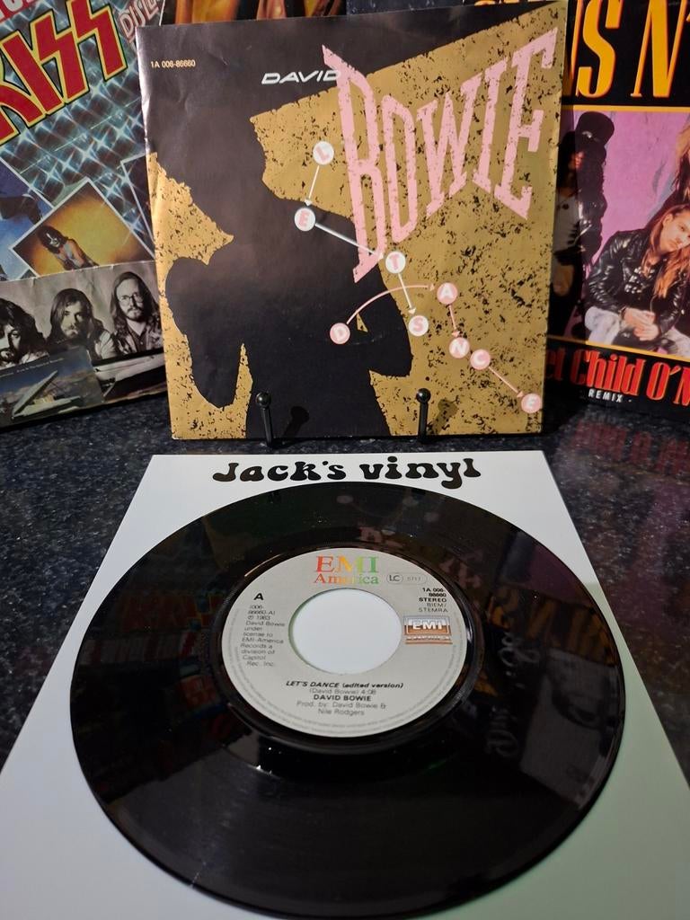 David Bowie - Let's Dance (Single) 1983, Cd's en Dvd's, Vinyl | Pop, Ophalen of Verzenden, 1980 tot 2000, Zo goed als nieuw, Overige formaten