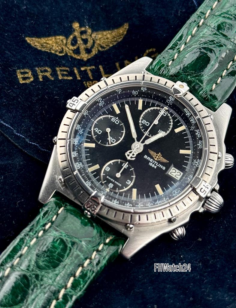 Breitling Chronomat A13047. Met Breitling reis hoesje., Staal, Breitling, Polshorloge, Breitling