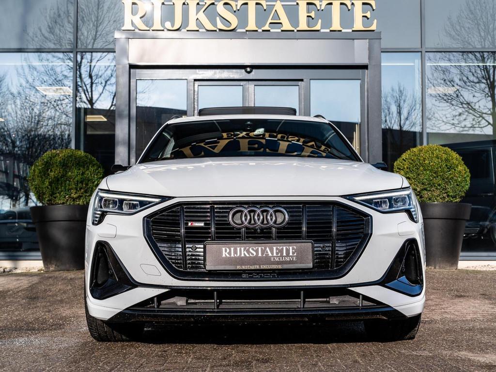Audi e-tron Sportback 50 Quattro S-Line 71kWh|PANO|B&O|360°, Auto's, Audi, Automaat, Zwart, Leder en Stof, Wit