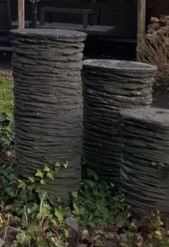 Grote fontein/waterornament met bak, pomp en rooster, Ophalen, Gebruikt, Beton, Fontein