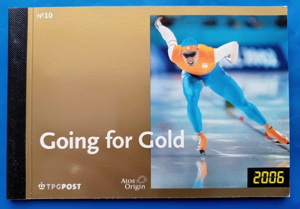 Prestigeboekje 10 - Going for Gold 2006 "Schaatsers in 3D'', Postzegels en Munten, Postzegels | Nederland, Verzenden, Na 1940