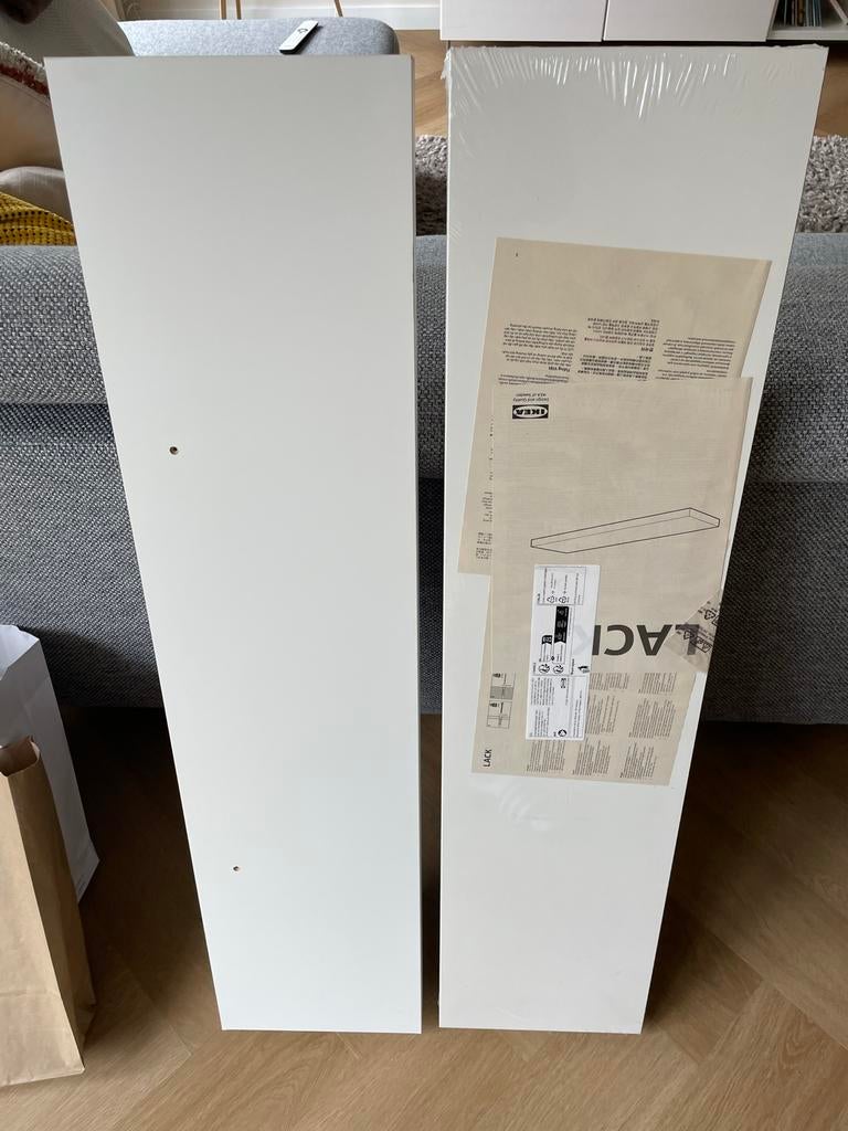 2x IKEA LACK wandplank wit 110x26cm (nieuw en gebruikt), Ophalen, Zo goed als nieuw