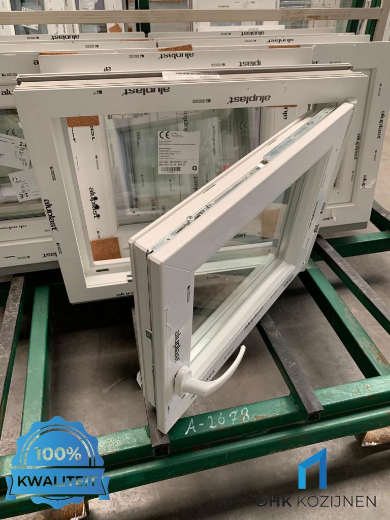 Op voorraad | Kunststof draaikiep raam 600x430, Niet ingevuld, Kunststof, Minder dan 75 cm, Raamkozijn