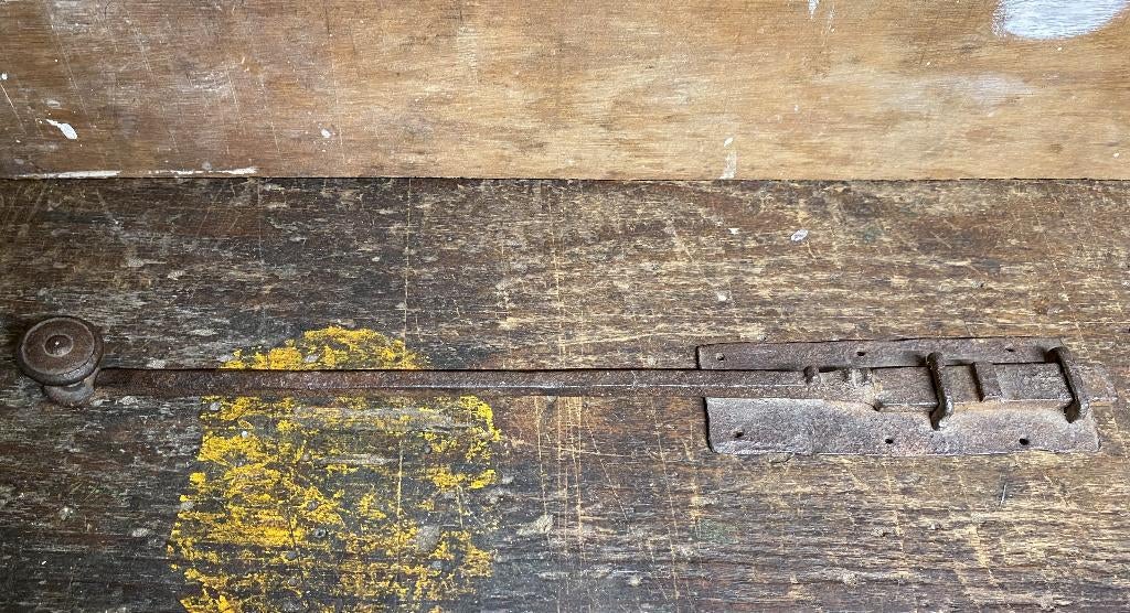 Oude Deurgrendel - antiek brocante landelijk vintage, Ophalen of Verzenden