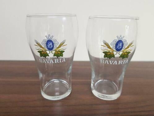 2 BAVARIA bierglazen, Ophalen of Verzenden, Zo goed als nieuw, Glas of Glazen, Bavaria