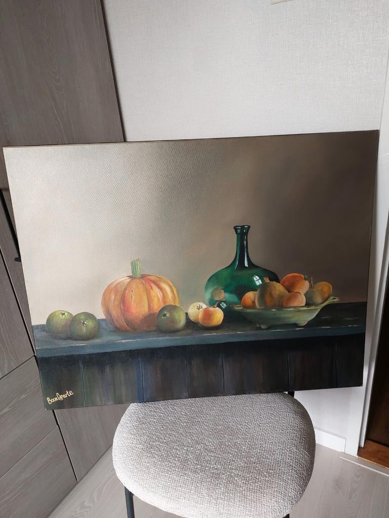 Olieverf schilderij stilleven painting selfmade, Ophalen